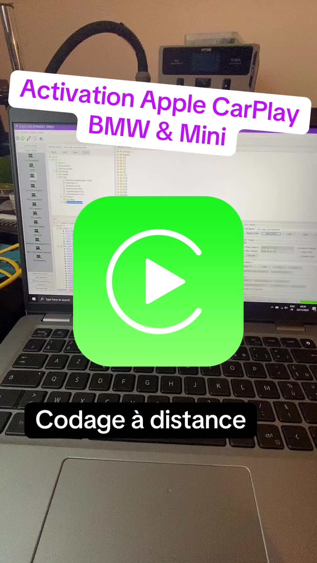 Activation CarPlay à distance sur BMW et Mini